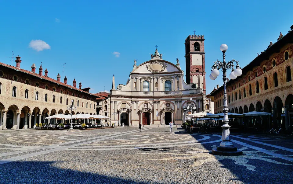 Ducal Square, Vigevano, Province of Pavia, Region of Lombardy, Italy