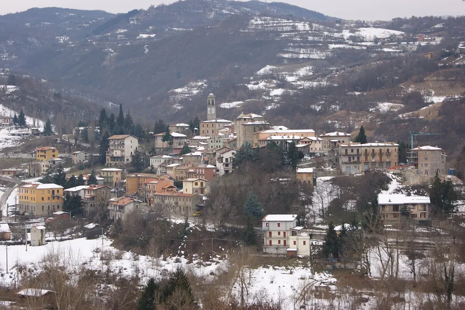 Romagnese landscape in winter