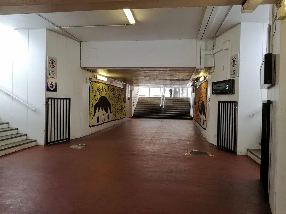 L'interno della Stazione di Pavia.